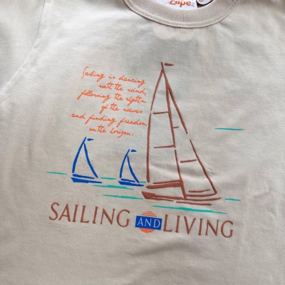 Conj. Camiseta Sailling and Living e Bermuda - Areia